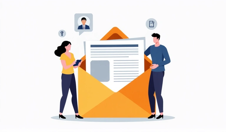 Immagine di una busta aperta o di una persona che legge un'e-mail su un dispositivo.