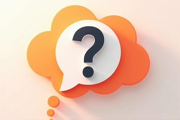 Immagine di una bolla di pensiero con un punto interrogativo, simbolo di domande e risposte