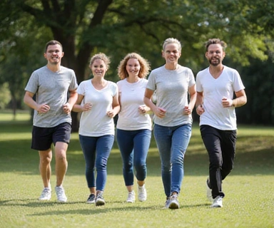 Immagine di diverse persone che svolgono attività fisica all'aperto